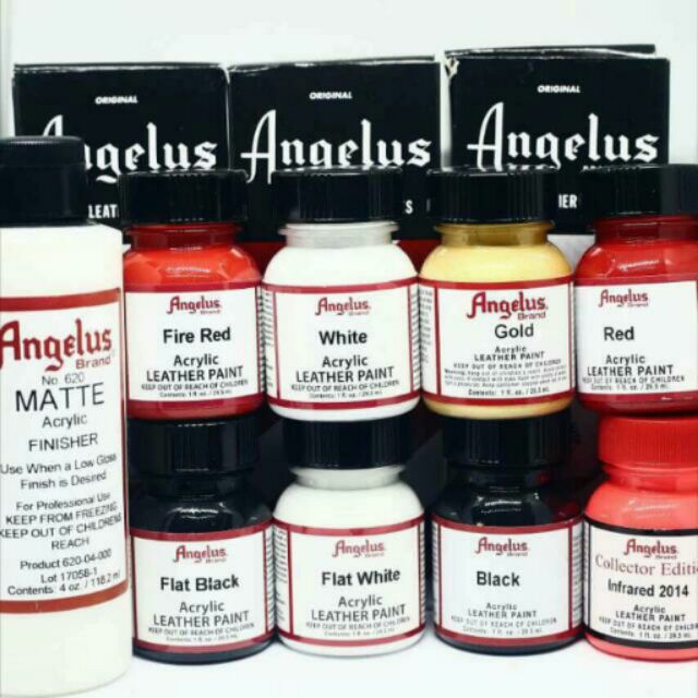 angelus flat black leather paint