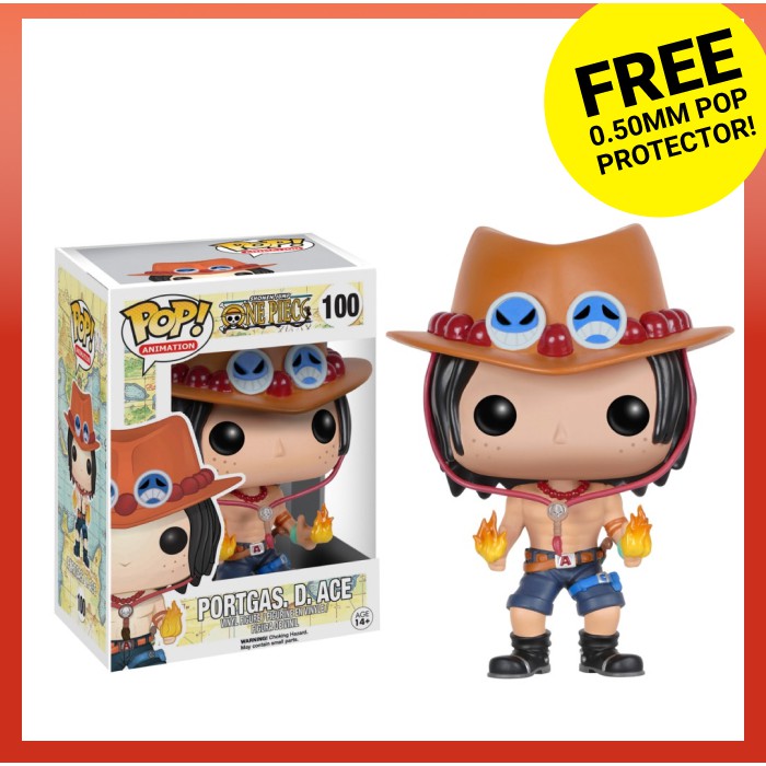 Animation One Piece Portgas D Ace 100 Funko Pop Vinyl Figure Shopee