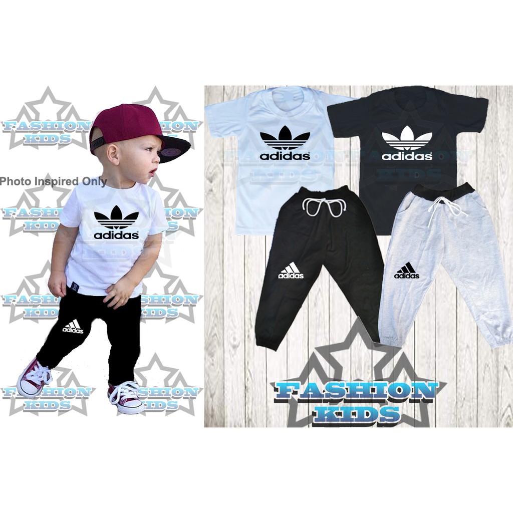 FASHION TERNO FOR KIDS (Adidas) Customized T-Shirt with jogger pants for  baby boy Childrens wear | Shopee Philippines