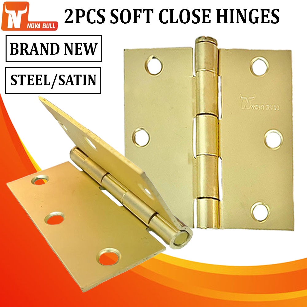 Nova Bull 2PCS Solid Brass Door Hinges Loose Pin Hinges 3x3 3.5x3 1/2 ...