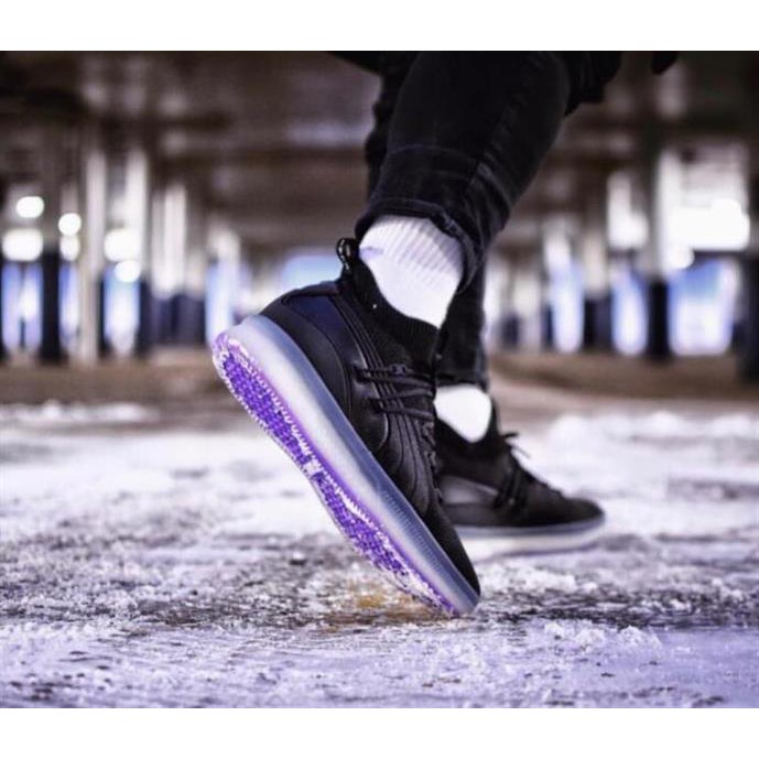 puma clyde black purple