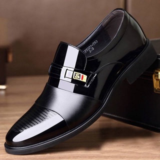 2023 New British Style Men's Casual Business Formal Leather Shoes Size 39 - 44