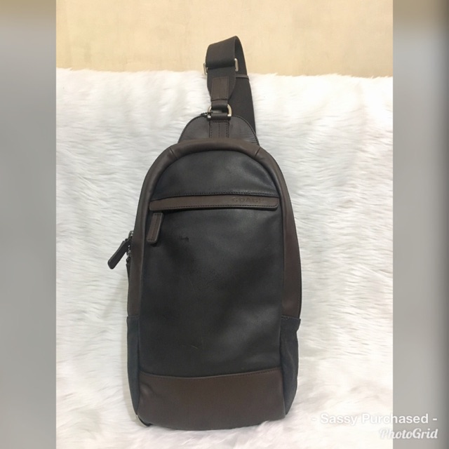 Authentic Coach Pure Leather Body Bag for Men | Shopee Philippines