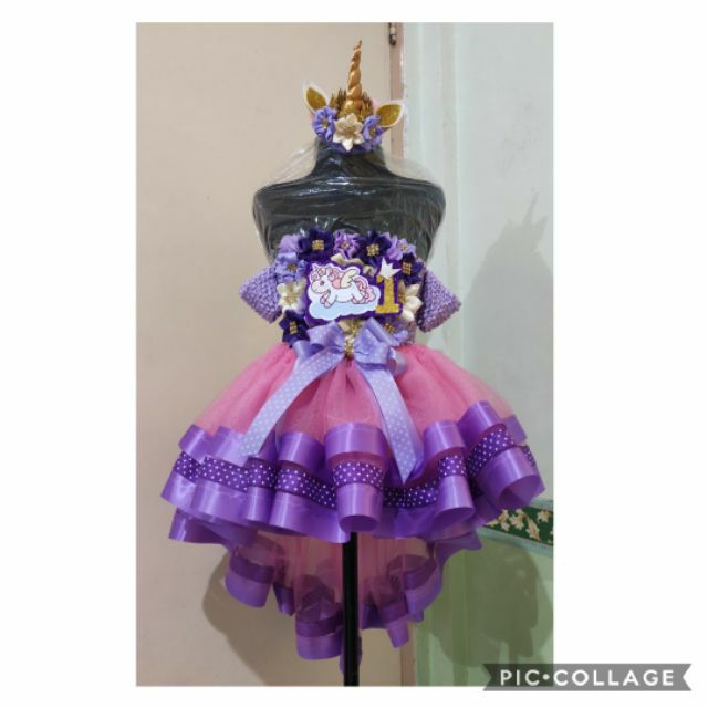 pink & violet unicorn dress