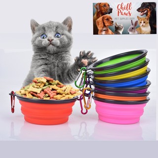 【CHILL PAWS PET】Pet folding food/water silicon bowl