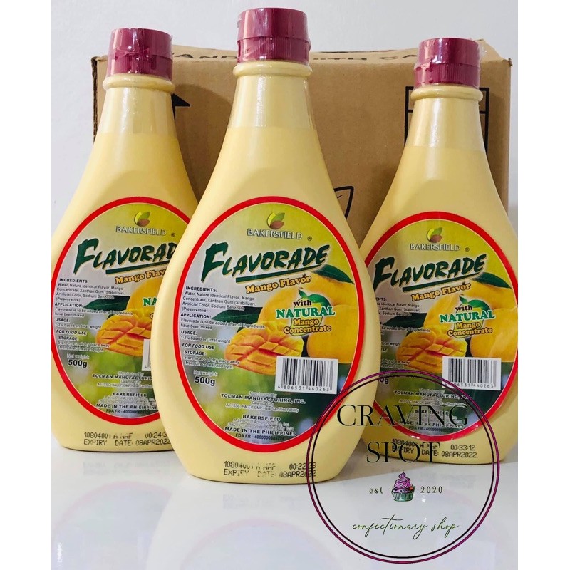 BAKERSFIELD MANGO FLAVORADE 500G/Expiration DateSEPTEMBER 2023