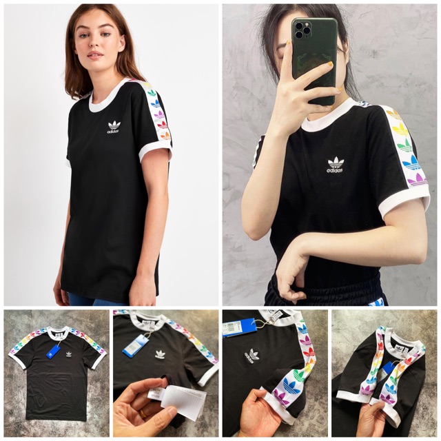 adidas tape tee womens