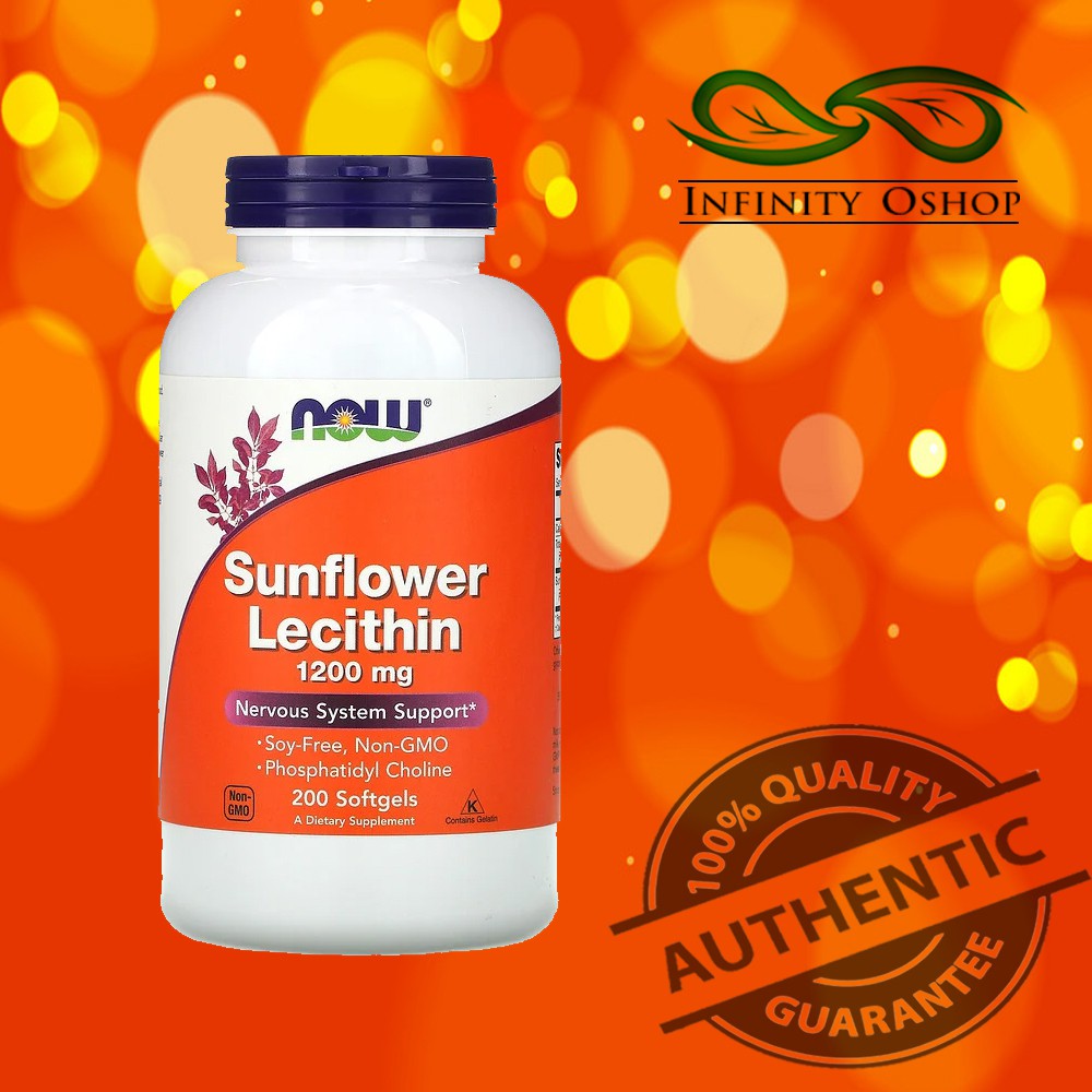 Now Foods Sunflower Lecithin, 1200 mg, 200 Softgels Shopee Philippines
