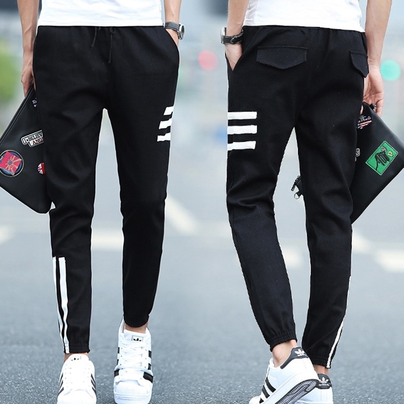 black skinny jogger