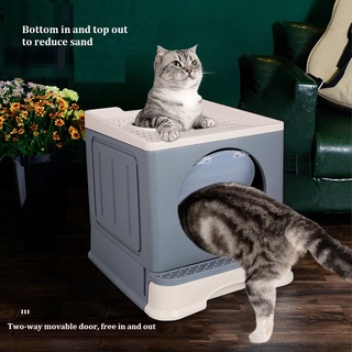 [Wikidog] Pet Cat Foldable Cat Litter Box, Splash proof, Fully enclosed Rubics Cat litter box