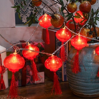 #Growfonder#2 Meters USB Spring Festival Lantern Light Battery Operated Chinese New Year Red Lantern String Lamp Multi Color Outdoor Garden Night Lights for Home Party Wedding festivals Decor #5