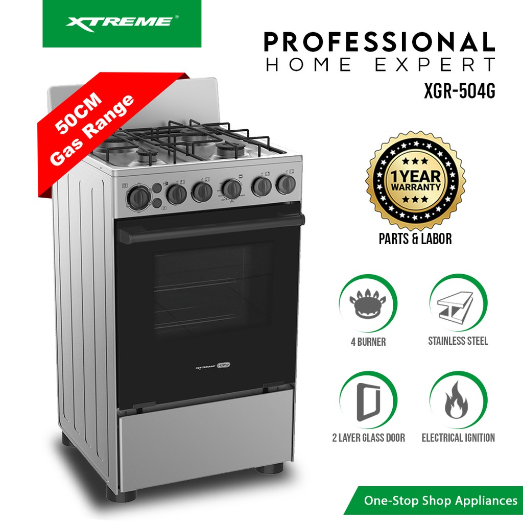 XTREME HOME Gas Range 50cm (XGR504G) Shopee Philippines