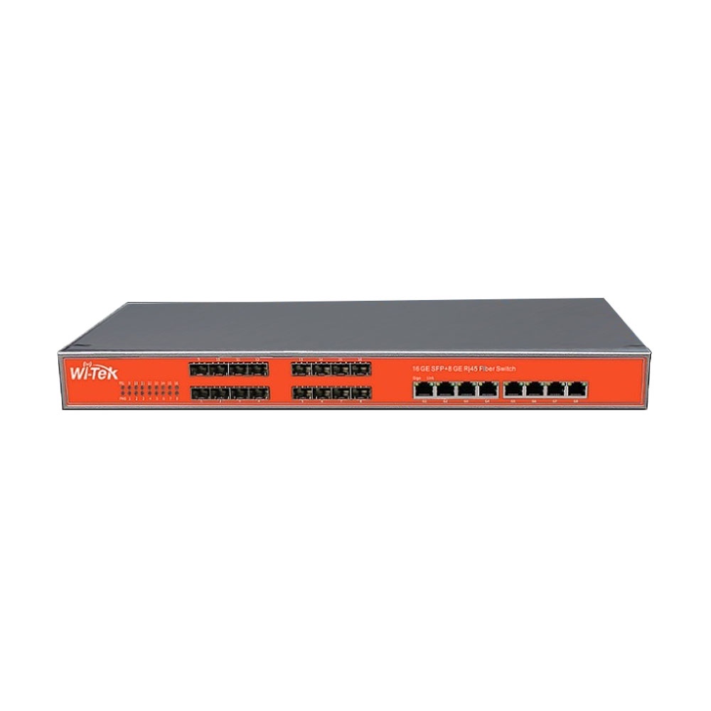 WiTek WISG324F 16SFP+8GE Gigabit Ports Unmanaged Fiber Switch Wi