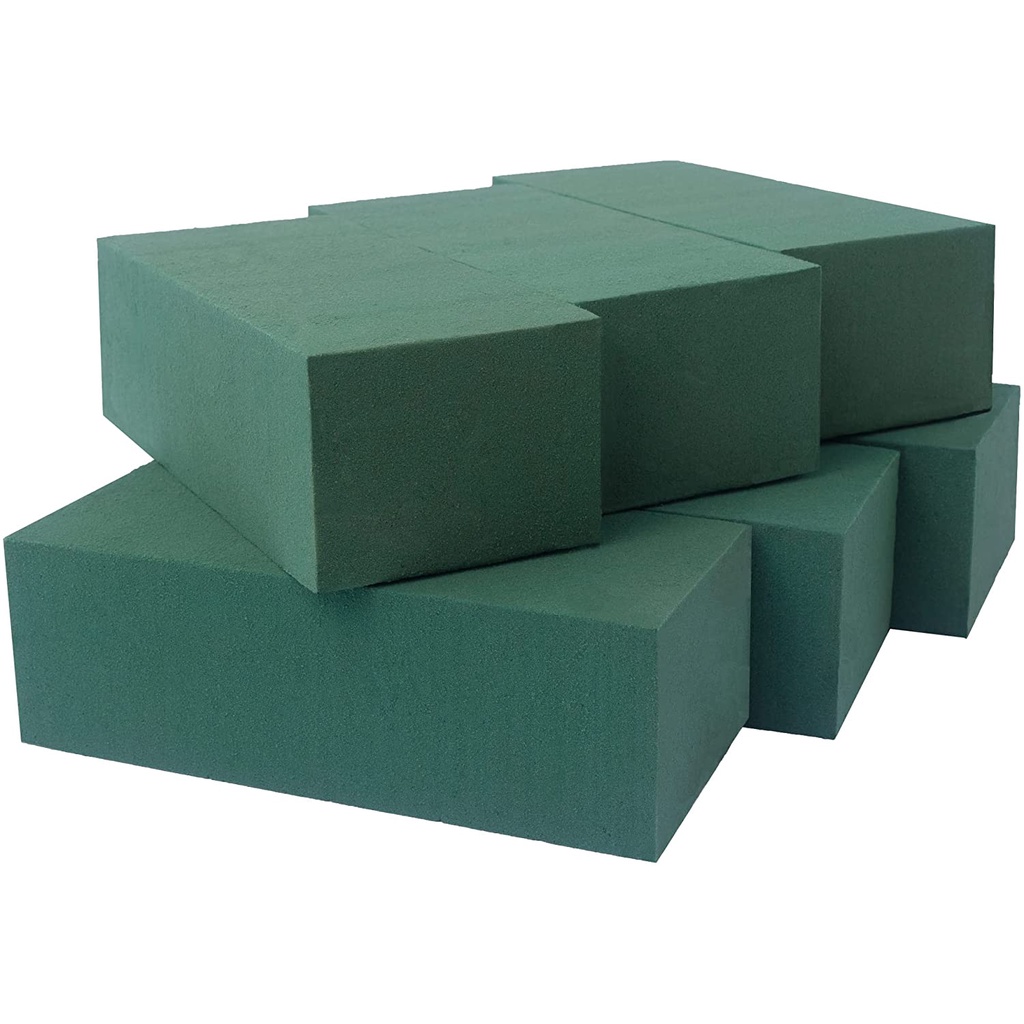 Wet & Dry Floral Foam Block, Green Foam Bricks for Flower Arrangement