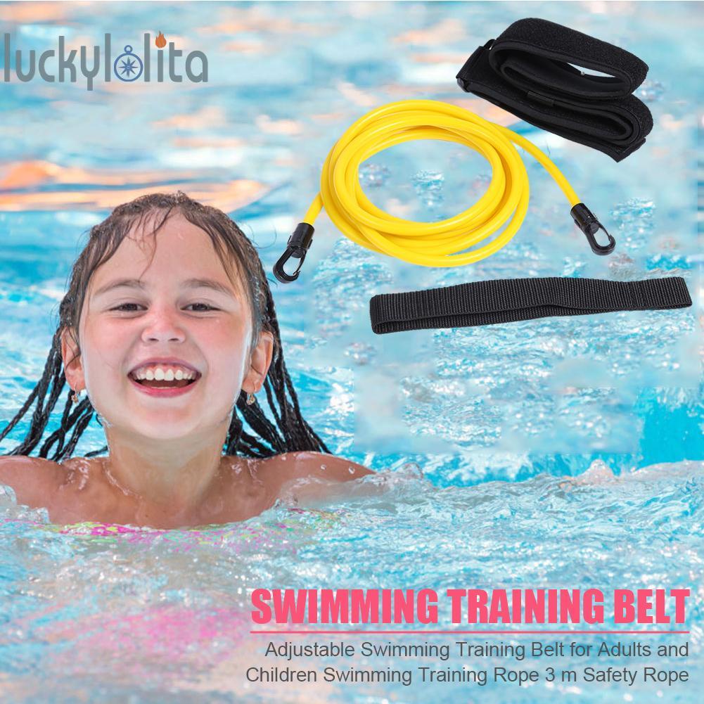 LuckyAdjustable Swim Training Resistance Belt 3m Safety Rope Swimming