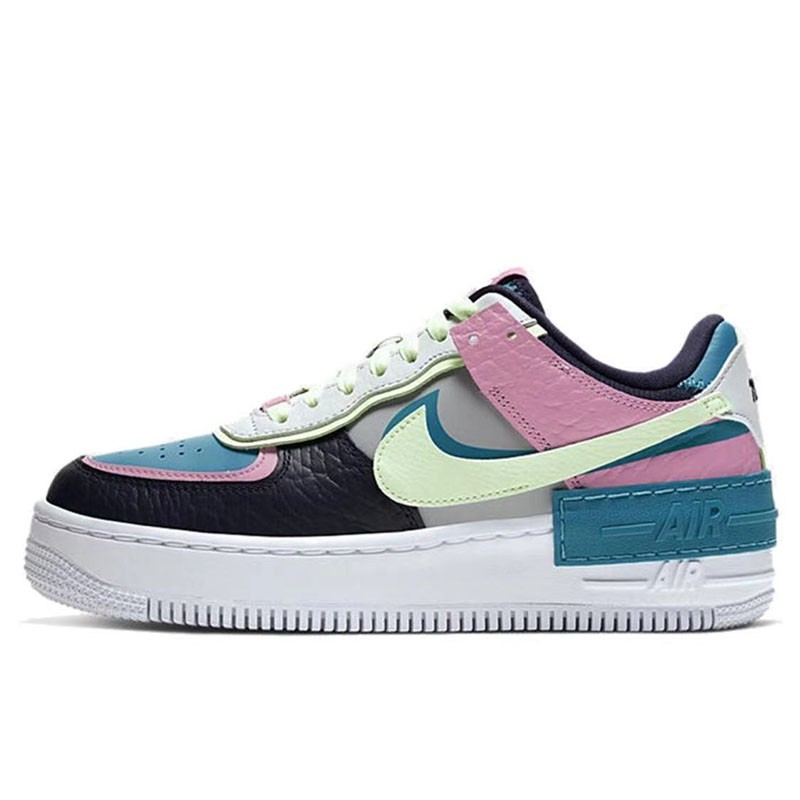 pink green blue air force 1