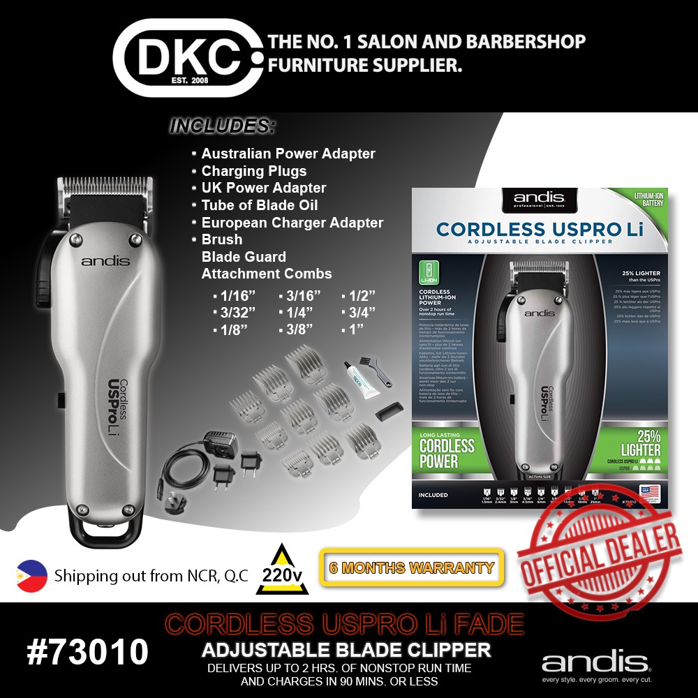 andis cordless uspro lithium adjustable clipper