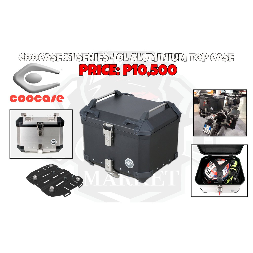Coocase x1 Series 40 Liters Aluminium Top box Singapore | Shopee ...