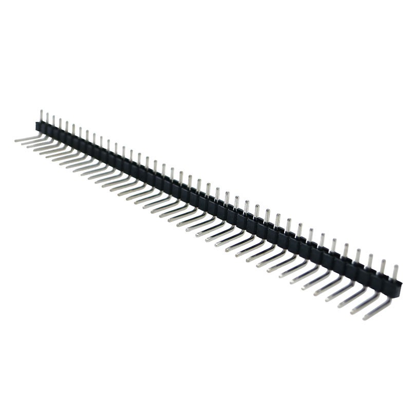 10pcs 40P single row 2.54mm Right Angle Male Single Row Pin Header ...