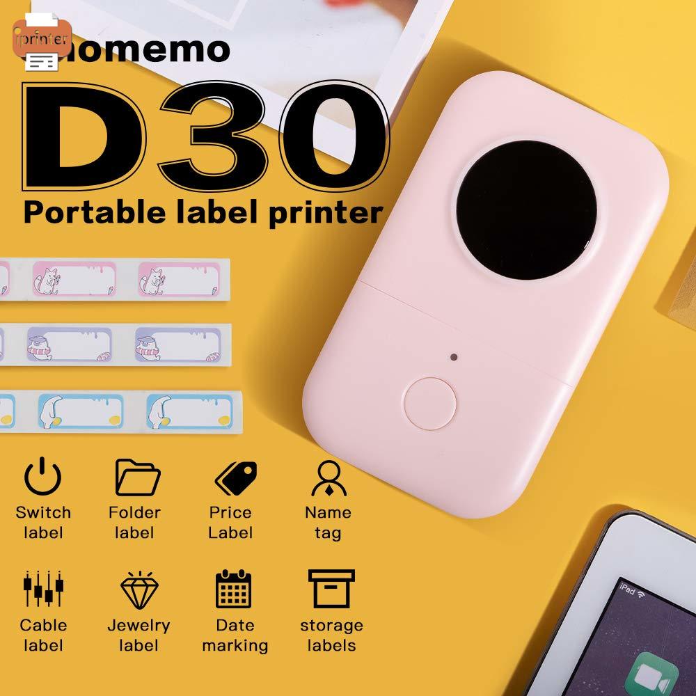 Inkless Label Printer D30 Commercial Thermal Label Printer Free App Print Master Wireless 10m