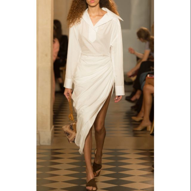 jacquemus white shirt dress