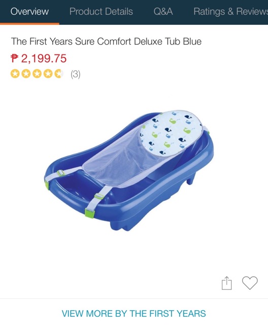 The First Years Sure Comfort Deluxe Bath Tub Shopee Philippines
