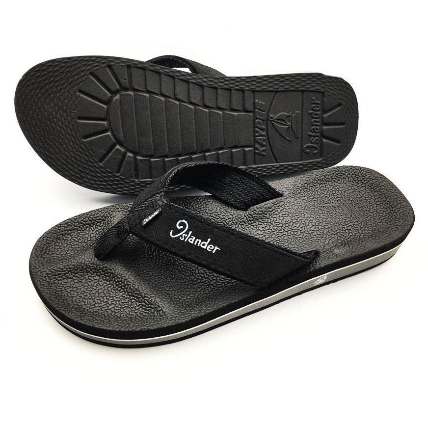Islander Men's 'BLACK/GREY' 100 original and Authentic Slippers