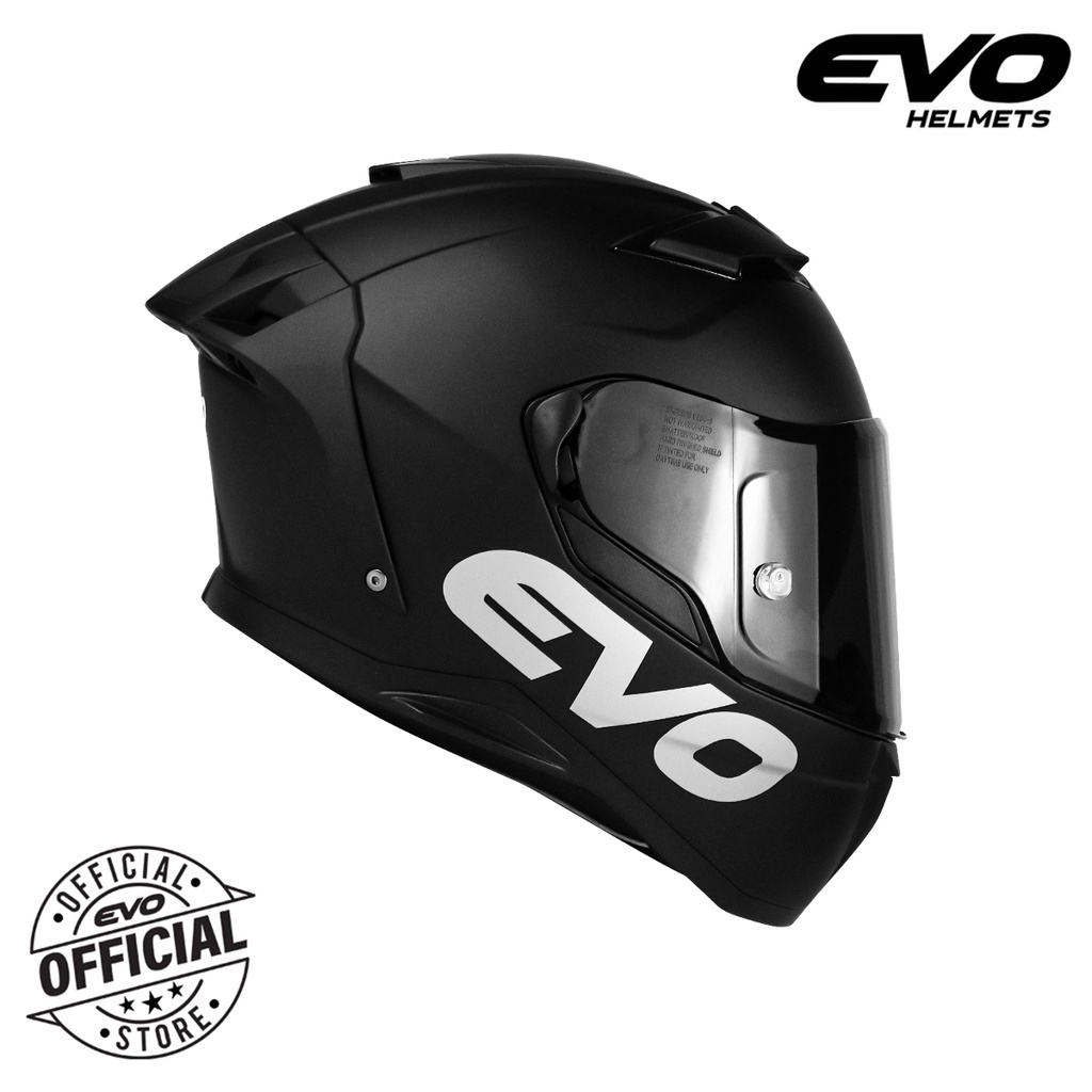 EVO XT300 Plain Full Face Dual Visor Helmet Motorcycle With Free Clear