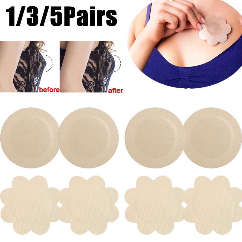 1/3/5 Pairs Petals Nipple Cover for Women / Satin Invisible Chest