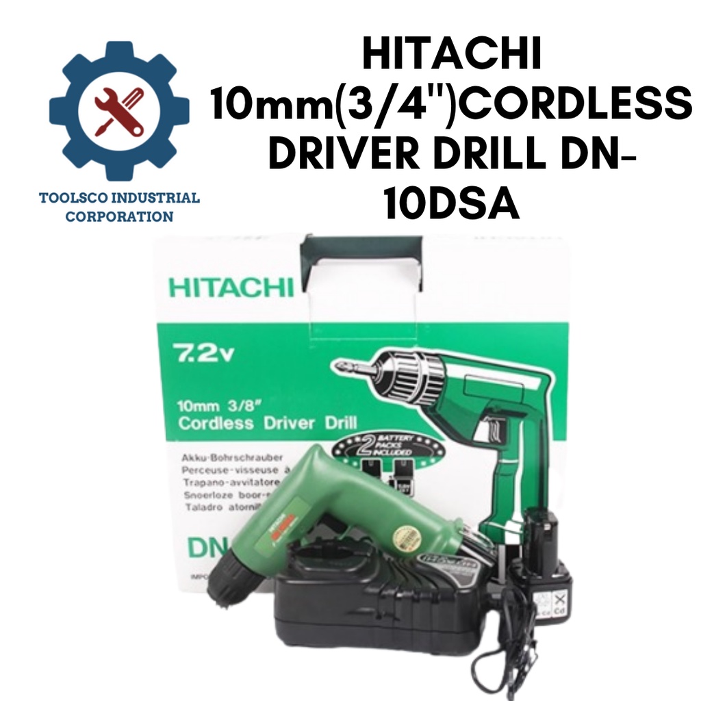 HITACHI 10mm(3/4")CORDLESS DRIVER DRILL DN10DSA Shopee Philippines