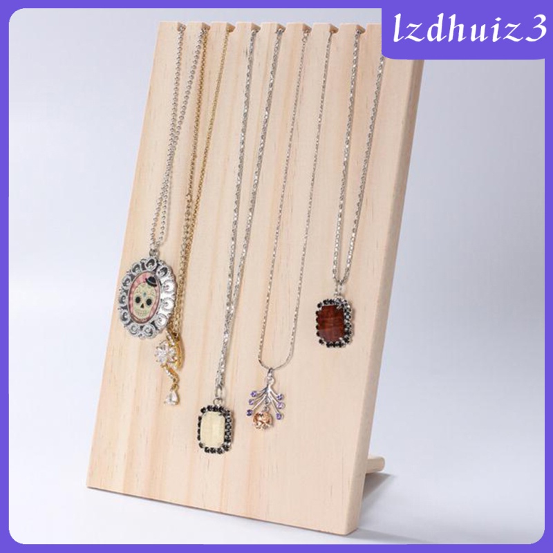 Gemgem Loey Portable Wood Jewellery Display Holder Stand, Chain Hanging