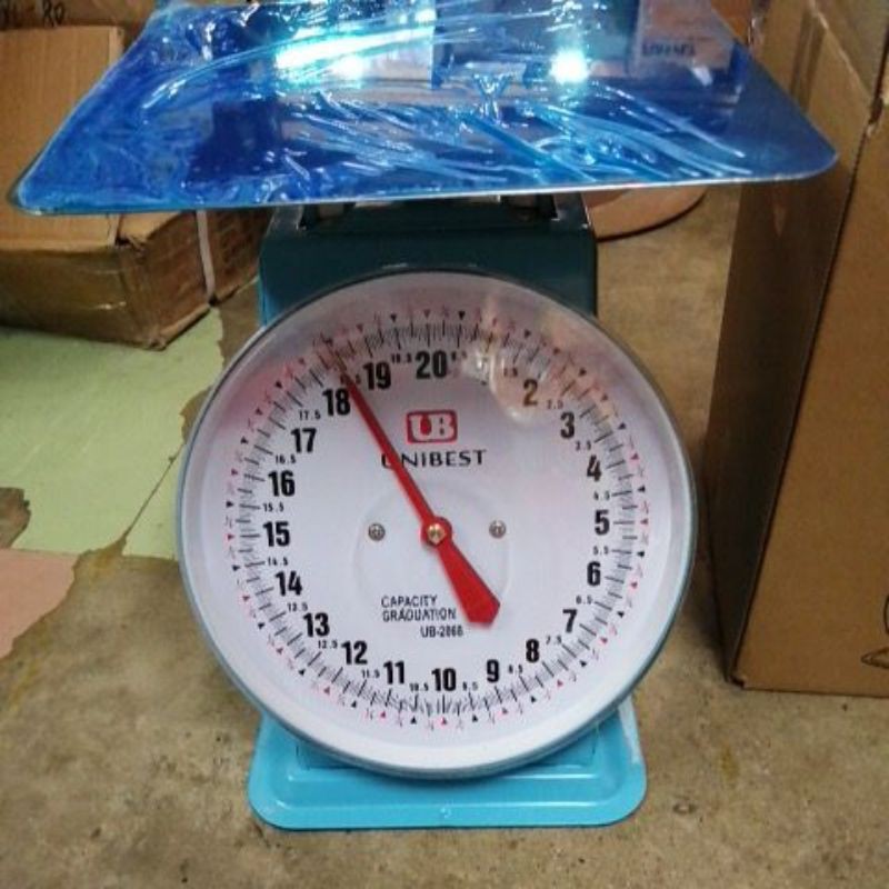 Heavy Duty general master/unibest Dial Spring 20kg Flat scale/Timbangan