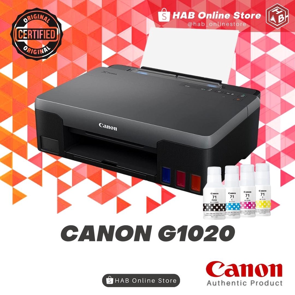 Canon Pixma G1020 Ink Tank Single Function Printer Shopee Philippines 9773