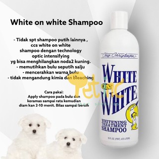 white on white dog shampoo