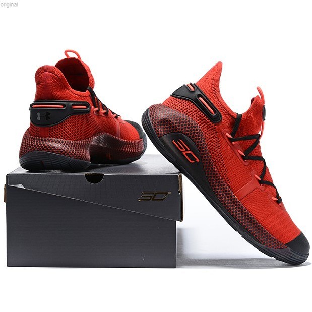 SALE 100% Original Curry 6th generation red black Sports Baketball ...