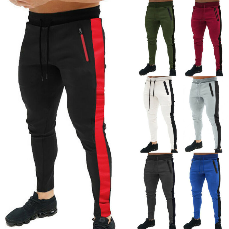 mens skinny fleece joggers