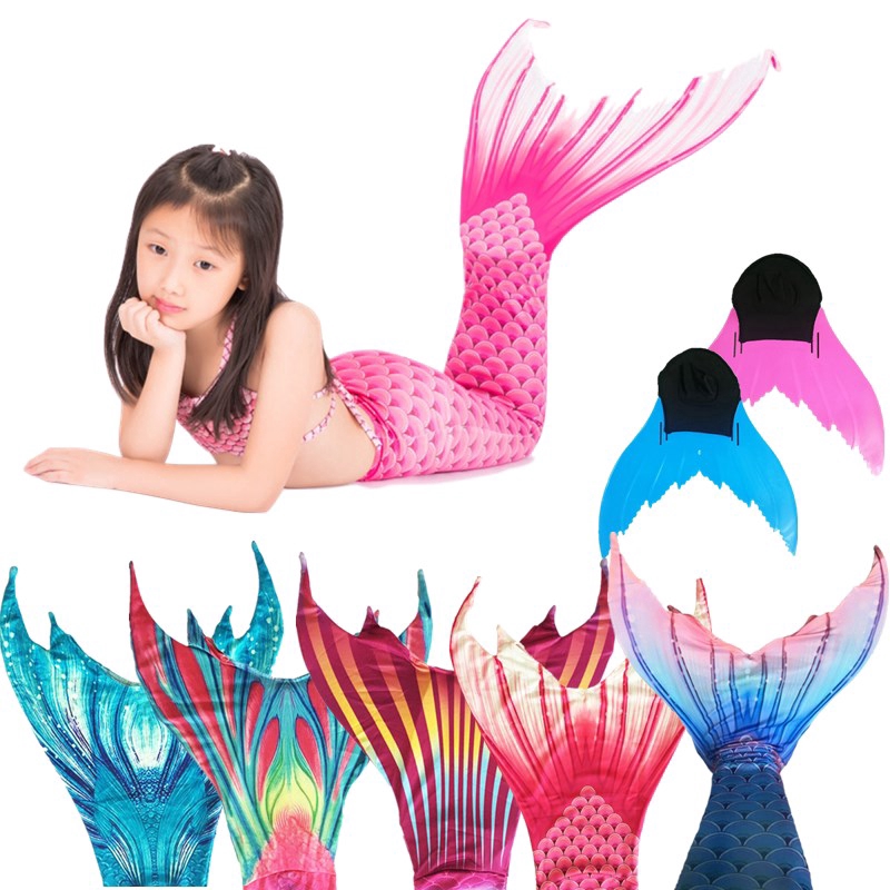 YIIYU Mermaid Swimsuits for Adult,Mermaid Tail with Monofin and Crop Top,Suitable for Beach//Pool//Party
