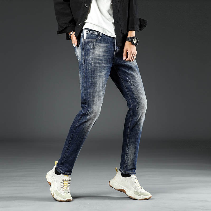 long distressed jeans