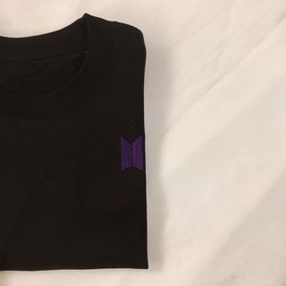 Teetops BTS ARMY Kpop Purple Heart Korean Oversized Style Embroidered Design T Shirt #1