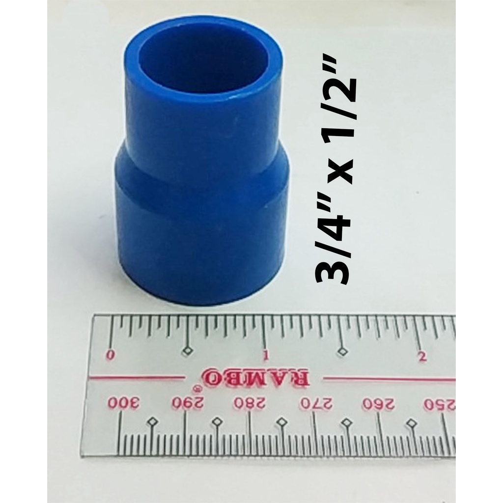 PVC COUPLING REDUCER 3 4 X 1 2 BLUE FOR CLEAN WATER PVC BELL REDUCER 