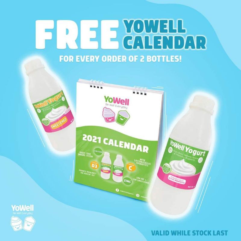 [Free Gift] Yowell Yogurt 1 liter Sweetened/Unsweetened Shopee