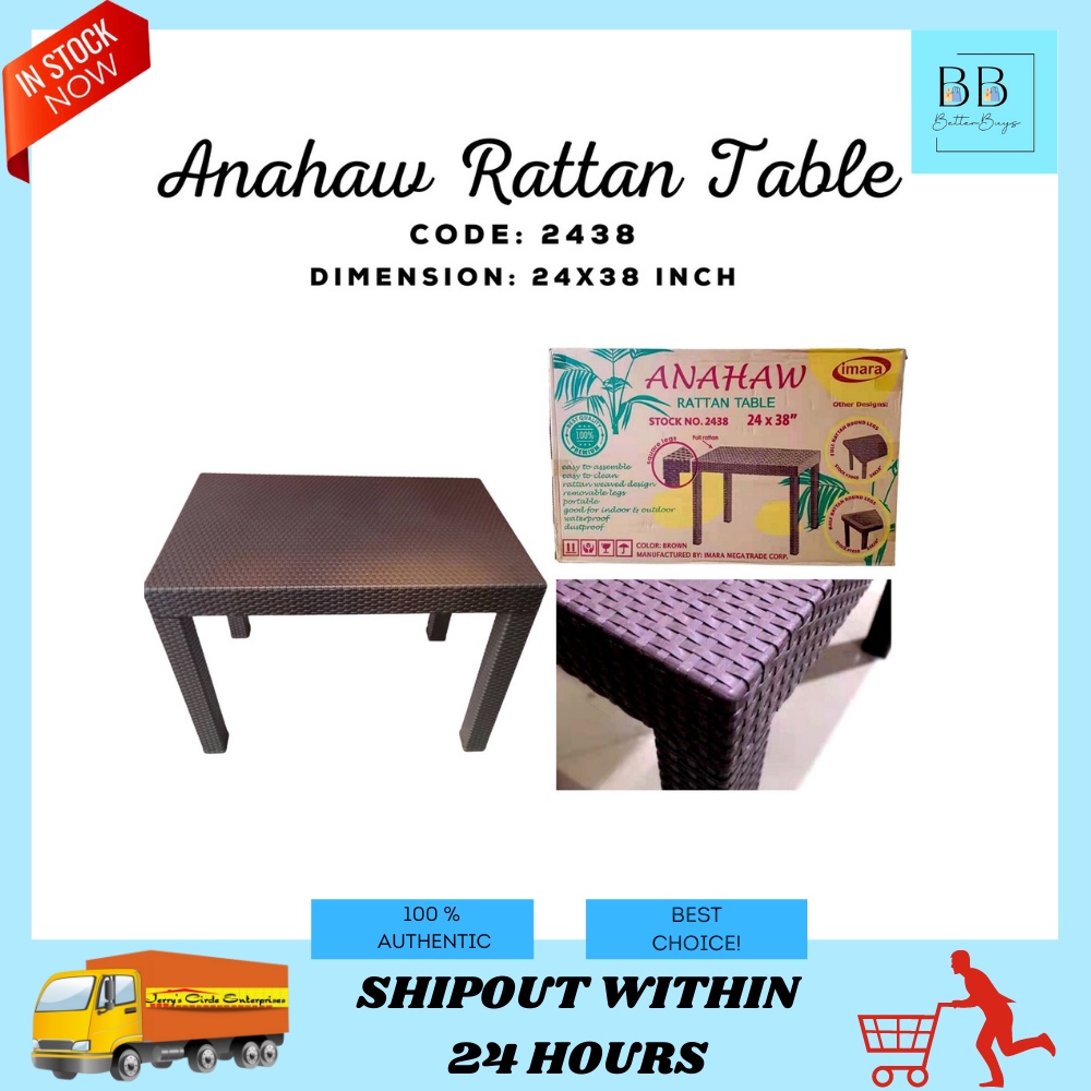 ANAHAW RATTAN TABLE / 2438 RATTAN TABLE / RATTAN TABLE Shopee Philippines