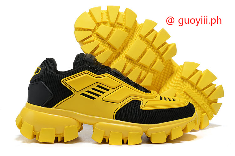 yellow and black prada shoes