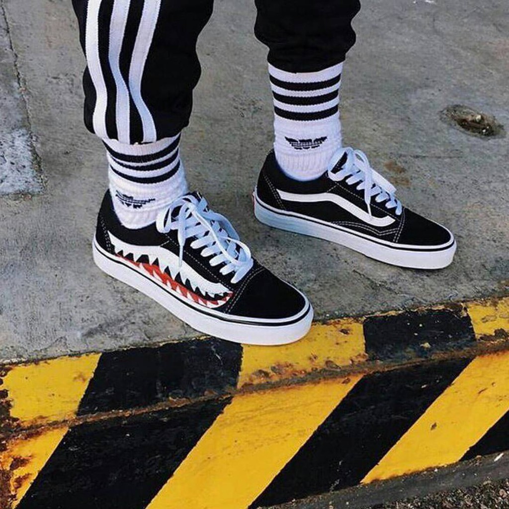 vans x bape sharktooth