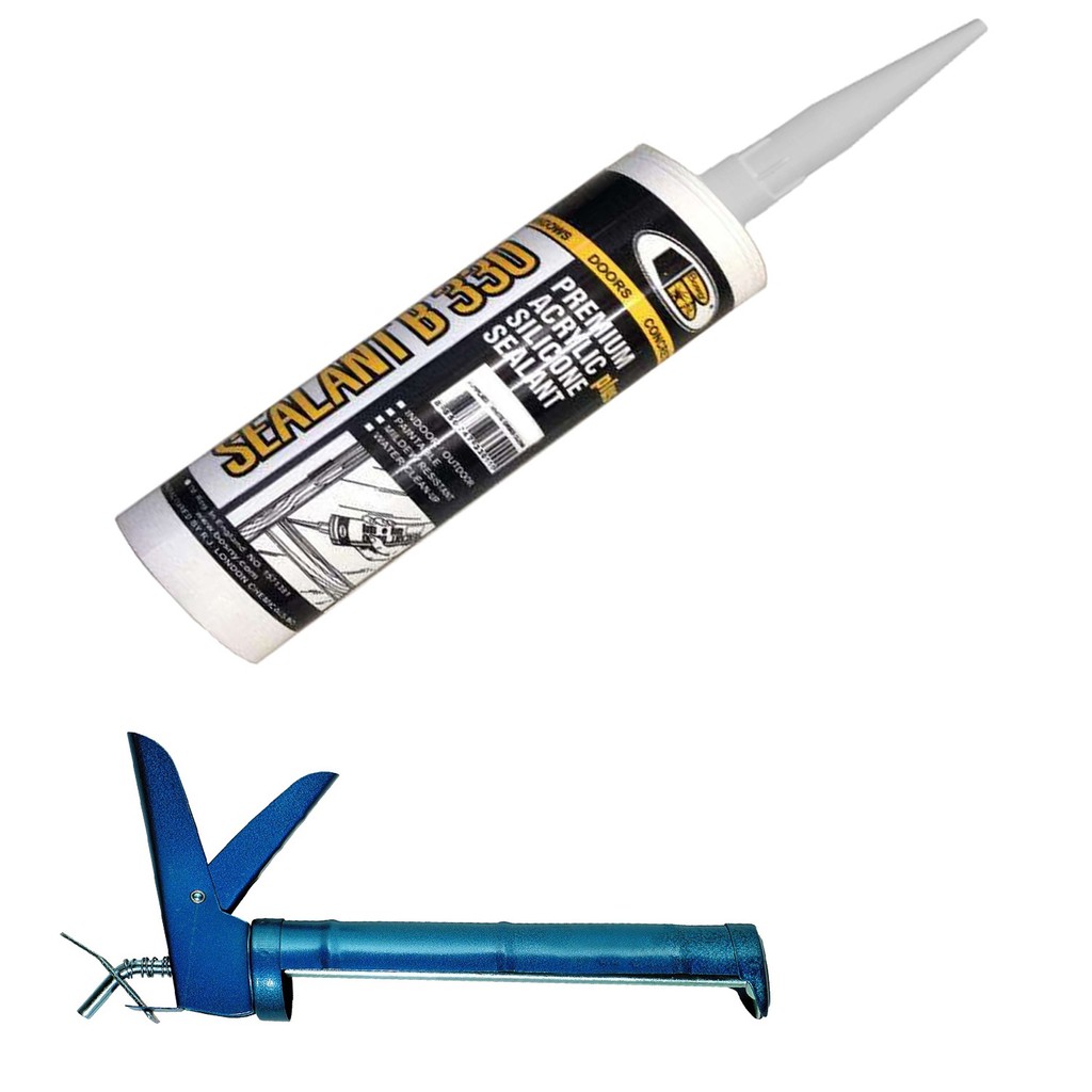 Bosny B330 Acrylic Silicone Sealant (White) Paintable Gap Filler with