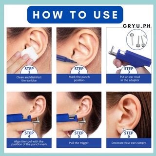Gryu.ph Professional Ear Piercing Gun Tool Set w/ 12 pairs Us Fancy Earring Pad #2