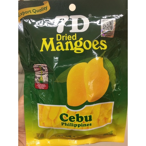 7D Dried Mangoes 100g Cebu delicacy pasalubong export quality Shopee