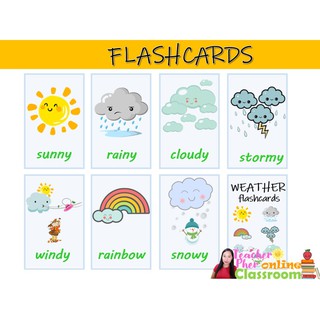 WEATHER Flashcard for kids(teacher pher) | Shopee Philippines