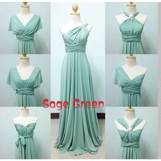 Infinity Dress With Tube Sage Green