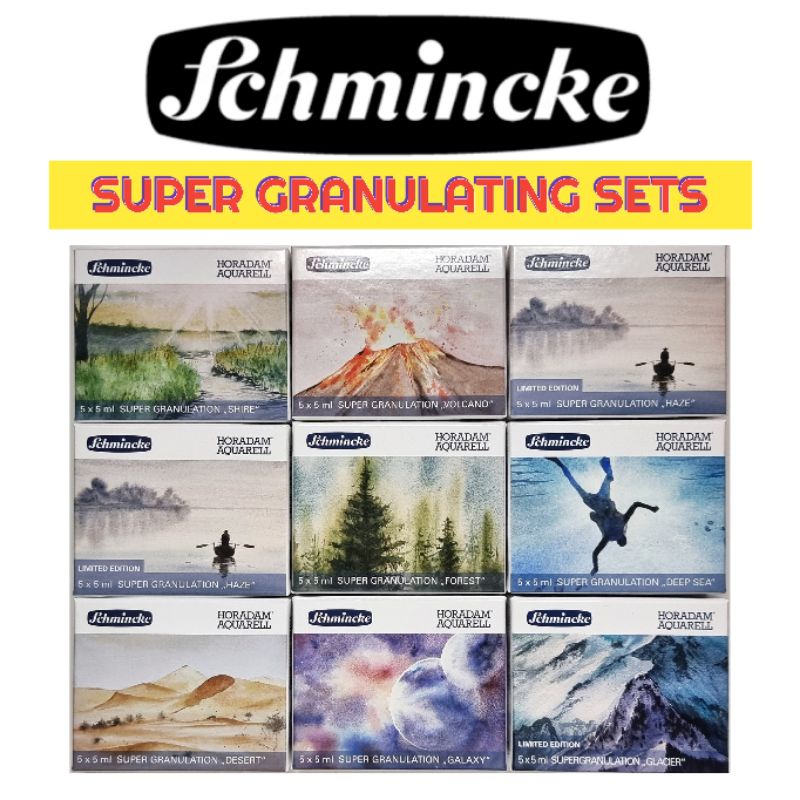 Schmincke Super Granulation 5ml Sets 5 Tubes Per Set Limited Edition Horadam Watercolors